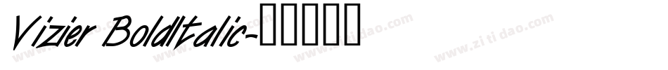 Vizier BoldItalic字体转换